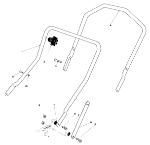 Handle Assembly Diagram and Parts List for 20570 5000001 - 5999999 Toro Lawn Mower