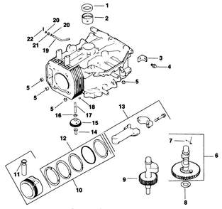 Crankcase-Engine Kohler Model No. Cv14t-1412 Diagram and Parts List for 30114 1000001 - 1999999 Toro Lawn Tractor Accessories