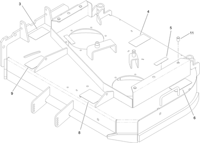 Deck Decal Assembly Diagram and Parts List for 30070 404320000-999999999 Toro Lawn Mower