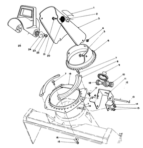 Discharge Chute Assembly Diagram and Parts List for 38181 0000001 - 0999999 Toro Snow Blower