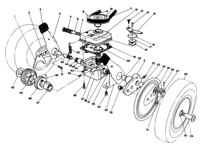 Gear Case Assembly Diagram and Parts List for 16404 1000001 - 1999999 Toro Lawn Mower