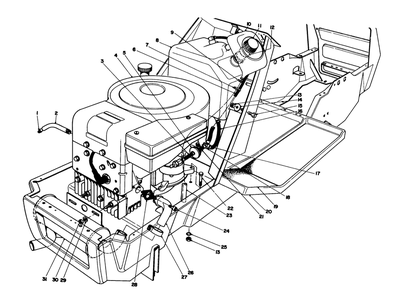 Engine Assembly Diagram and Parts List for 57358 7000001 - 7999999 Toro Lawn Mower