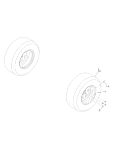 Rear Wheel Assembly Diagram and Parts List for 18752 400000000 - 414889586 Toro Lawn Tractor