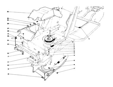 Clutch & Actuator Assembly Diagram and Parts List for 57360 8000001 - 8999999 Toro Lawn Tractor