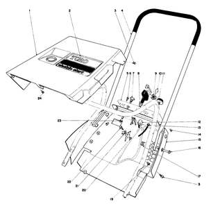 Shroud & Handle Assembly (Model 38130) Diagram and Parts List for 38130 9000001 - 9999999 Toro Snow Blower