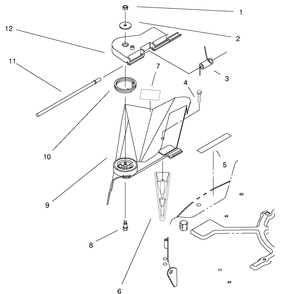 Deflector Assembly - Recycler Diagram and Parts List for 70183 7900001 - 7999999 Toro Lawn Tractor