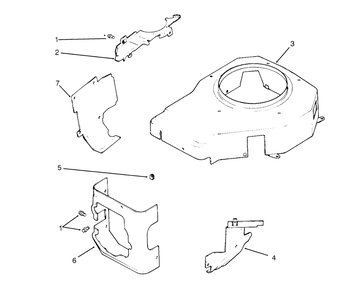 Blower Housing & Baffles (Kohler Engine Cv14s-Ps1472) Diagram and Parts List for 72042 5900001 - 5900796 Toro Lawn Tractor