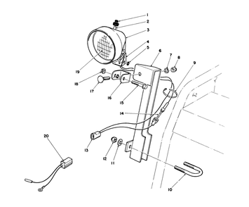Light Kit No. 66-7940 (Optional) Diagram and Parts List for 38570 0000001 - 0999999 Toro Snow Blower