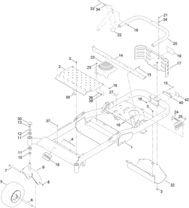 Part Location Diagram of 121-2953-03 Toro Support-seat