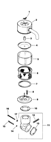 Air Intake-Engine Kohler Model No. M18qs-24657 Diagram and Parts List for 30718 2000001 - 2999999 Toro Lawn Tractor
