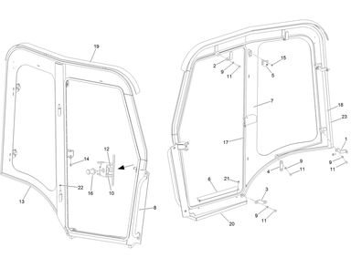 Right Hand Side Panel Assembly No. 136-7744 Diagram and Parts List for 25208 400000000 - 999999999 Toro Lawn Tractor Accessories