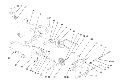 Mounting Hitch And Idler Support Diagram and Parts List for 79262 5900001 - 5999999 Toro Lawn Tractor