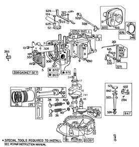 Engine Briggs & Stratton Model 131922-0163-01 (Continued) Diagram and Parts List for 22015 6000001 - 6999999 Toro Lawn Mower