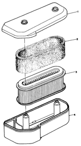 Air Cleaner Assembly Diagram and Parts List for 30165 3900001 - 3999999 Toro Lawn Tractor Accessories