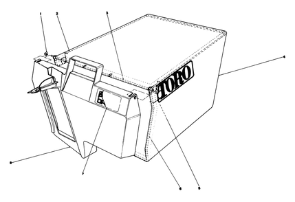 Grass Bag Assembly N0. 11-0189 Diagram and Parts List for 20684C 9000001 - 9999999 Toro Lawn Mower
