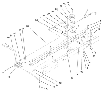 Clutch Assembly Diagram and Parts List for 71208 7900001 - 7999999 Toro Lawn Tractor