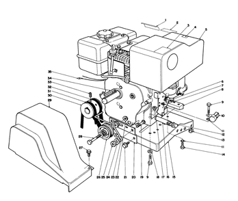 Engine Assembly Diagram and Parts List for 38095 7000001 - 7999999 Toro Snow Blower
