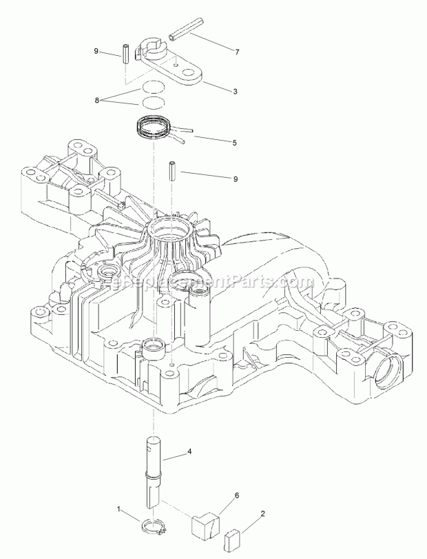 Brake Assembly Transmission Assembly No. 114- Diagram and Parts List for 74585 316000001-316999999 Toro Lawn Mower