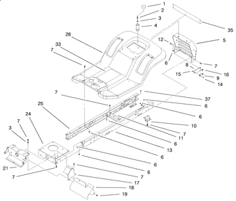 Frame & Body Assembly Diagram and Parts List for 71209 9900001 - 9999999 Toro Lawn Tractor