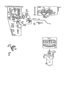 Briggs & Stratton Model No. 191707-6021-01 (Cont.) Diagram and Parts List for 56132 1000001 - 1999999 Toro Lawn Tractor
