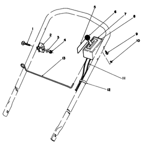 Throttle Control Diagram and Parts List for 20577 5000001 - 5999999 Toro Lawn Mower