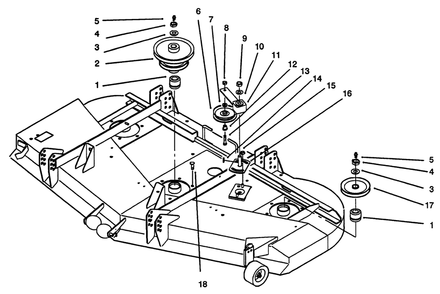 Pulleys And Idler Assembly Diagram and Parts List for 30162 390001 - 399999 Toro Lawn Mower