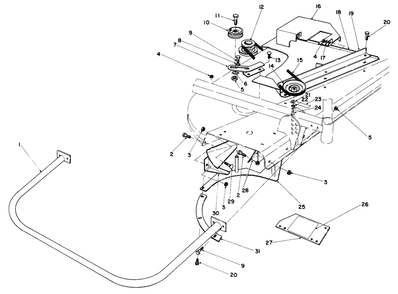 Part Location Diagram of 44-5350 Toro Pulley
