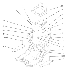 Seat Assembly Diagram and Parts List for 71189 8900001 - 8999999 Toro Lawn Tractor