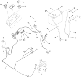Electrical Assembly Diagram and Parts List for 74902TE (314000001-314999999)(2014) Toro Lawn Mower