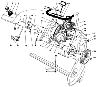 Engine Assembly Diagram and Parts List for 38162 8000001 - 8999999 Toro Snow Blower