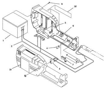 Housing And Battery Assembly Diagram and Parts List for 51559 79000001 - 79999999 Toro Trimmer