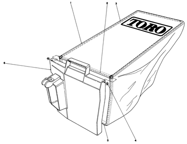 Grass Bag Assembly No. 11-9469 Diagram and Parts List for 20762C 5000001 - 5999999 Toro Lawn Mower