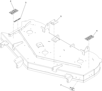 Deck W/Decals Assembly No. 138-9766 Diagram and Parts List for 75754 409477924 - 410999999 Toro Lawn Tractor