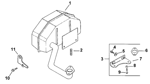 Exhaust Diagram and Parts List for 30159 991180 - 999999 Toro Lawn Tractor Accessories