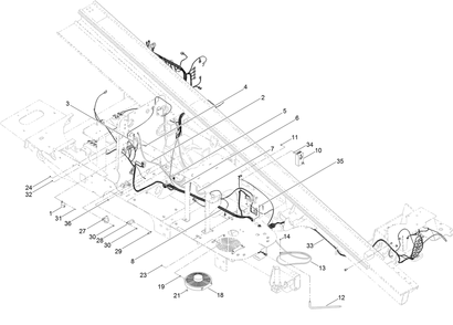 Electrical Assembly Diagram and Parts List for 23823W 316000001 - 316999999 Toro Lawn Tractor Accessories