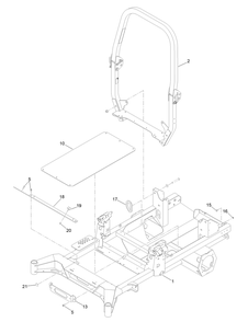Part Location Diagram of 145-1307-01 Toro Frame