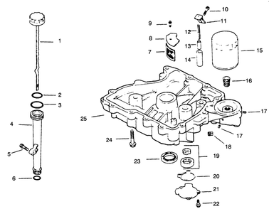Oil Pan/Lubrication-Engine Kohler Model No. Cv14 T-1412 Diagram and Parts List for 30175 49000001 - 49999999 Toro Lawn Tractor Accessories