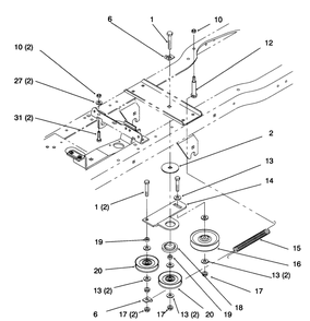 Hydro Drive Components Diagram and Parts List for 72043 6900001 - 6999999 Toro Lawn Tractor