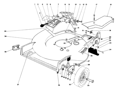 Housing Assembly Diagram and Parts List for 20810 2000001 - 2999999 Toro Lawn Mower