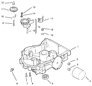 Oil Pan/Lubrication Diagram and Parts List for 72110 7900001 - 7999999 Toro Lawn Tractor