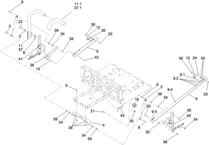 Motion Control Assembly Diagram and Parts List for 74296 (311000001-311999999)(2011) Toro Lawn Mower