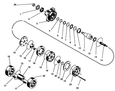 Traction Drive Motor (Torqumotor) Diagram and Parts List for 30185 10000001 - 19999999 Toro Lawn Tractor Accessories