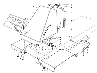 Front Tower Assembly Diagram and Parts List for 56155 6000001 - 6999999 Toro Lawn Tractor