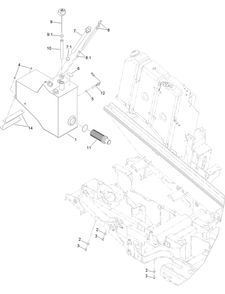 Hydraulic Fuel Tank And Fitting Assembly Diagram and Parts List for 23803 400000000 - 999999999 Toro Lawn Tractor Accessories