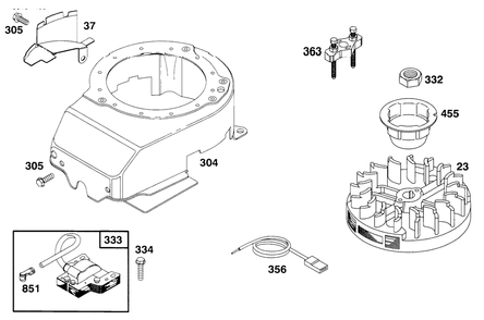 Engine Briggs & Stratton Model 12f802-0667-01 Diagram and Parts List for 20914B 69000001 - 69999999 Toro Lawn Mower