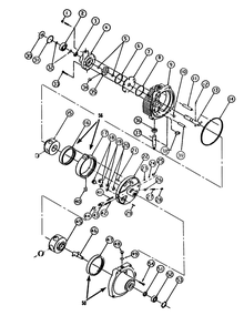 Transmission Eaton 1100-032 Diagram and Parts List for 73520 39000001 - 39999999 Toro Lawn Tractor