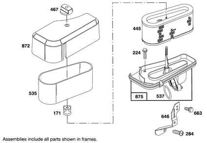 Engine Briggs & Stratton Model 283707-0156-01 Diagram and Parts List for 71180 3900001 - 3999999 Toro Lawn Tractor