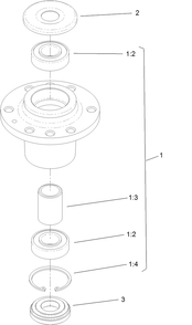 Cutter Housing Assembly Diagram and Parts List for 30672 405670000-410299999 Toro Lawn Mower