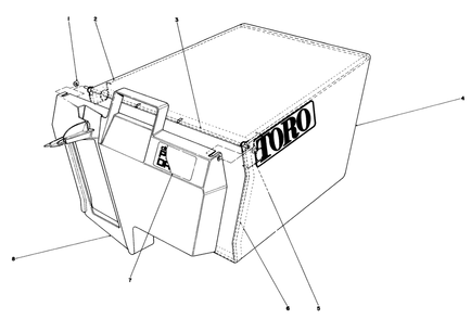 Grass Bag Assembly No. 11-0189 Diagram and Parts List for 20620 6000001 - 6999999 Toro Lawn Mower
