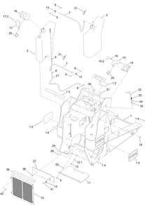 Frame Assembly Diagram and Parts List for 22327 411510000 - 411899999 Toro Lawn Tractor Accessories